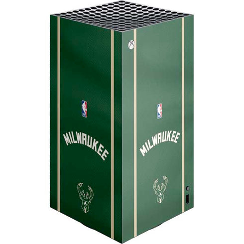 NBA Milwaukee Bucks Jersey XBox Series X Digital Edition Console Skin